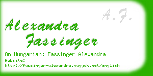 alexandra fassinger business card